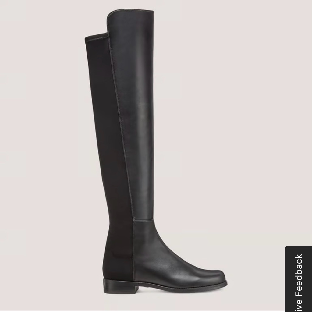 Stuart Weitzman 5050 Stretch Back Otk Nappa Leather Microstretch Boots Size 9